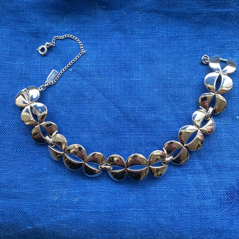 Monet Vintage Silver Link Bracelet